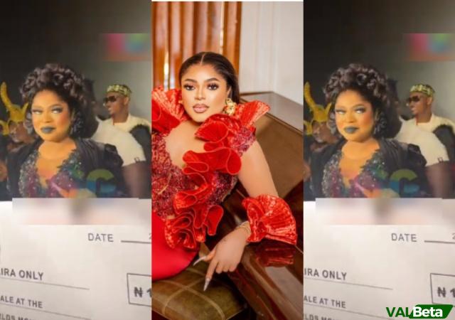 Unconventional Twist: Bobrisky Wins One-Million-Naira Cheque for Being Best Dressed Female at Movie Premiere
