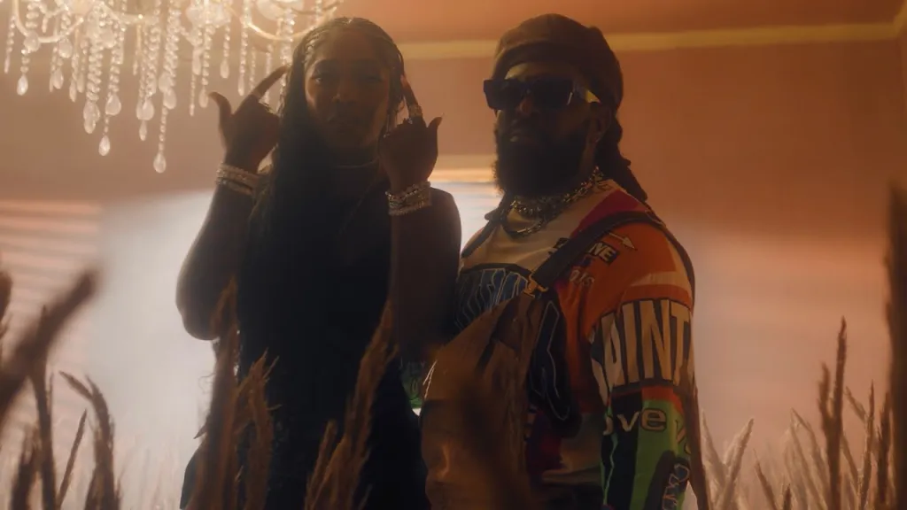 Timaya and Tiwa Savage collaborate in the music video for their song “In My Head
